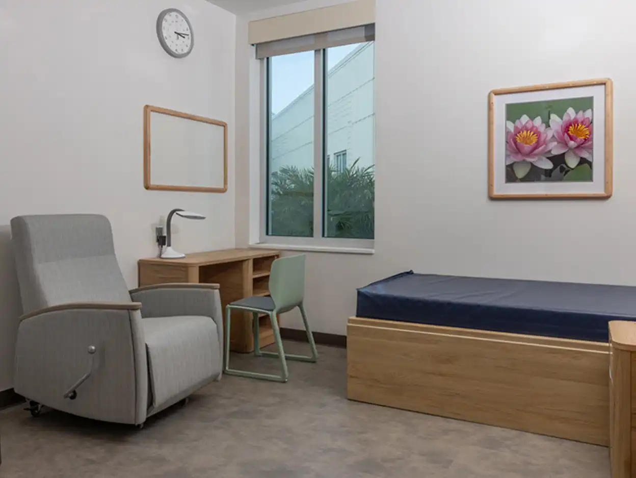 Behavioral health spaces are designed with safety, durability, and dignity in mind. Ligature-resistant furniture and tamper-proof components reduce risks, while seamless finishes and rounded edges limit concealment opportunities. Durable materials withstand rigorous daily use, and calming design elements such as neutral colors and natural textures support a therapeutic environment that promotes patient well-being.