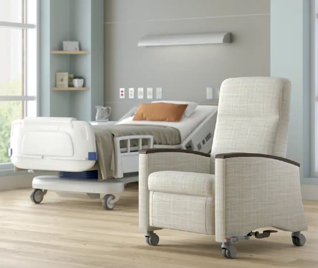 Patient rooms are restorative environments where comfort drives outcomes. Integrated storage and sleeper options allow families to stay engaged in care, while durable, cleanable finishes safeguard infection control. By blending compassion with efficiency, our designs support faster recovery, higher satisfaction scores, and lower operational costs.