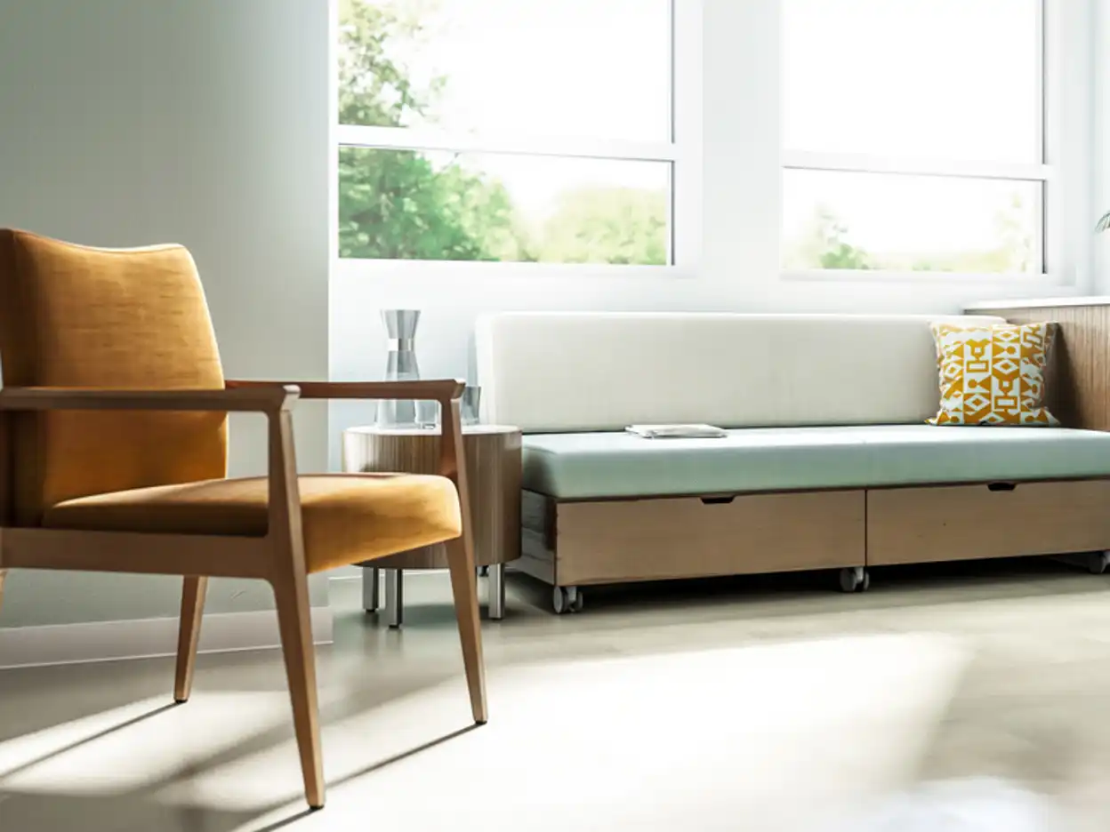Family seating in patient rooms allows loved ones to stay close and engaged in the healing process. Flexible sleeper options and durable, cleanable finishes ensure comfort for visitors while maintaining safety and efficiency for caregivers.